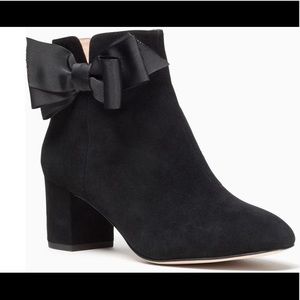 Bow black boots kate spade